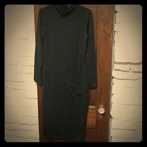 Turtle neck black long sleeve dress